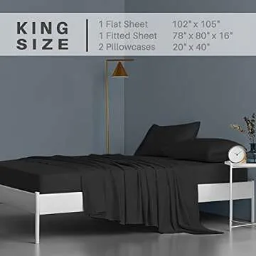 Luxurious King Bed Sheet Set - Ultra-Soft Microfiber