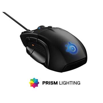 SteelSeries Rival 500 MMO/MOBA 15-Button Programmable Gaming Mouse - 16,000 CPI, Black