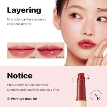 Nature Republic HONEY MELTING LIP (05 PLUM) SOFT LIP STICK, korean lip, Lip Gloss, Glow lip, glossy, lip balm, lip crayon, jelly gloss, lip pen, tint,korean make up
