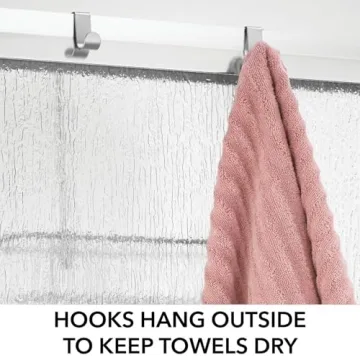 mDesign Shower Door Caddy for Organized Bathroom Storage