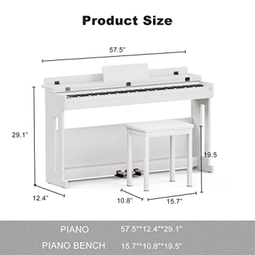 UMOMO 88 Weighted Key Digital Piano for All Musicians