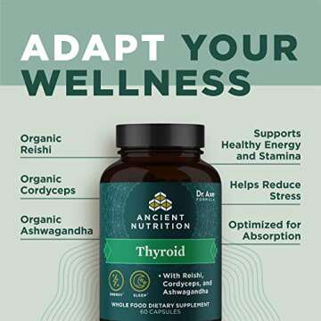 Thyroid Support Supplement with Ashwagandha by Ancient Nutrition