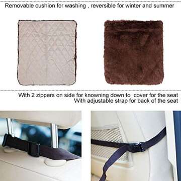 Premium LOVESAKI Deluxe Dog Car Seat with Safety Leash