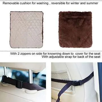 Premium LOVESAKI Deluxe Dog Car Seat with Safety Leash