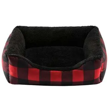 Hollypet Plush Dog Cat Bed for Cozy Pet Comfort
