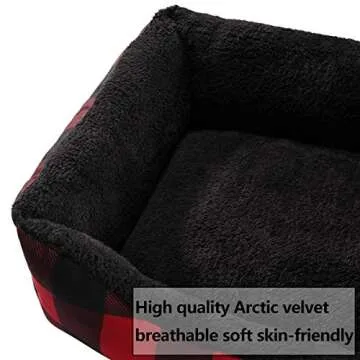 Hollypet Plush Dog Cat Bed for Cozy Pet Comfort