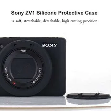 Camera Case for Sony ZV-1, ZV1 Camera Case Digital Camera Anti-Scratch Slim Fit Soft DSLR Camera Sleeve with ZV1 Screen Protector for Sony ZV-1 (Black)
