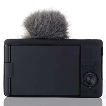 Camera Case for Sony ZV-1, ZV1 Camera Case Digital Camera Anti-Scratch Slim Fit Soft DSLR Camera Sleeve with ZV1 Screen Protector for Sony ZV-1 (Black)