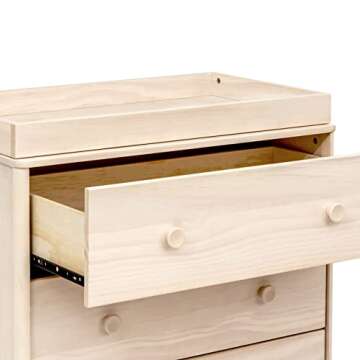 Babyletto Lolly 3-Drawer Changer Dresser with Removable Changing Tray in Washed Natural, Greenguard Gold Certified