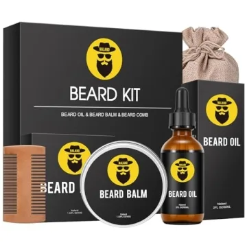 Premium Beard Kit with Oil Balm and Comb - Perfect Gift