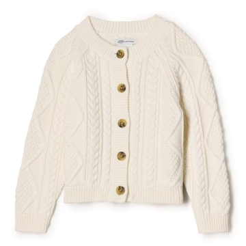 Amazon Essentials x Sofia Grainge Unisex Babies' Fisherman Cardigan Sweater in Ivory