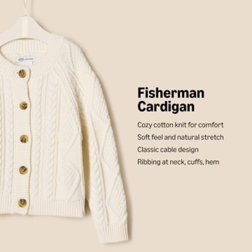 Cozy Unisex Babies' Fisherman Cardigan by Sofia Grainge
