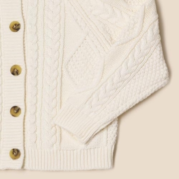 Cozy Unisex Babies' Fisherman Cardigan by Sofia Grainge