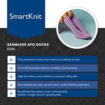 SMARTKNIT Seamless Child AFO Socks - Comfort & Style