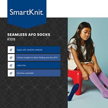 SMARTKNIT Seamless Child AFO Socks - Comfort & Style