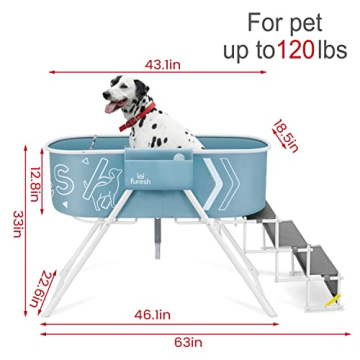 Furesh Big Dipper Portable Dog Bath Tub for Grooming