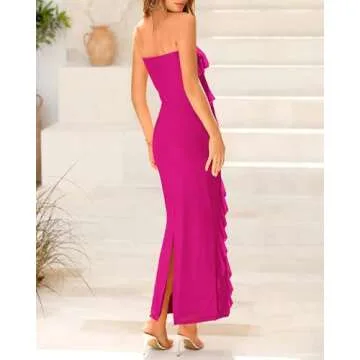 BTFBM Women Strapless Bodycon Cocktail Dress for 2024