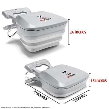 DogBuddy Pooper Scooper, Portable Dog Pooper Scooper, Poop Scooper for Small and Large Dogs, Pooper Scooper with Bag Attachment, Leash Clip and Dog Waste Bags Included (Large, Mist)