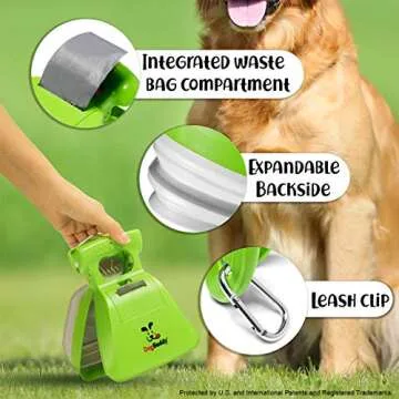 DogBuddy Pooper Scooper with Bag Attachment and Clip