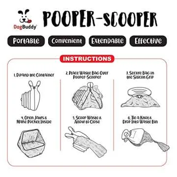 DogBuddy Pooper Scooper with Bag Attachment and Clip