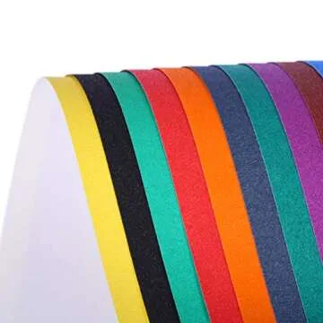 10 Sheets Color Sand Paper Cardstock Paper Colorful Sandpaper Sparkly Paper Craft Cardstock for Graffiti Oil Painting DIY Wrapping Birthday Party Decor Scrapbookfor