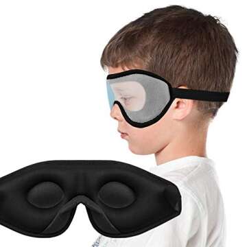 Sleep Mask for Kids - 3D Memory Foam Eye Cover