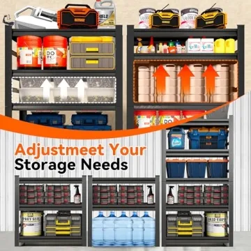 Heavy Duty 5-Tier Metal Shelving Unit for Garage