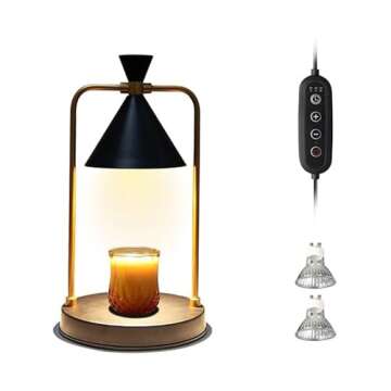 Wise Home Products Electric Candle Warmer with Timer and Dimmable Function, Suitable for Small and Large Candles, Aromatic Candle Holders for Home Decor