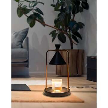 Wise Home Products Electric Candle Warmer with Timer and Dimmable Function, Suitable for Small and Large Candles, Aromatic Candle Holders for Home Decor