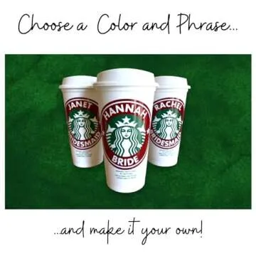 Personalized Authentic SB Reusable Coffee Cup 16 Ounces with Lid - Variety of Colors Available - Ships Free - BPA Free Plastic