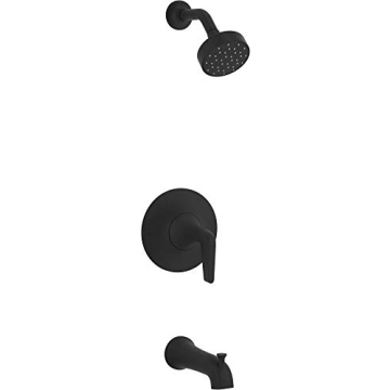 Kohler K-TS22026-4-BL Tempered Shower Trim Set: Durable Matte Black Elegance