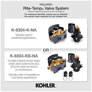 Kohler K-TS22026-4-BL Shower Trim Set - Matte Black Style