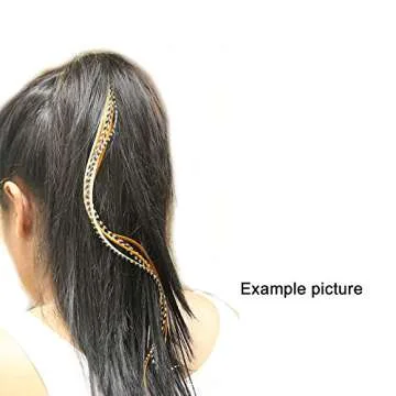 Sexy Sparkles - Feather Hair Extensions, 20 Hair Feathers 8-11 Inches with 20 Beads and Loop Tool Kit