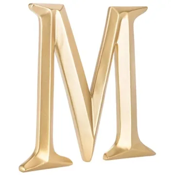 Hand-Painted Gold Monogram Wall Decor - Elegant Initial Art