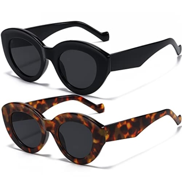 AIEYEZO Oversized Cat Eye Sunglasses - Chic Retro Style for Women