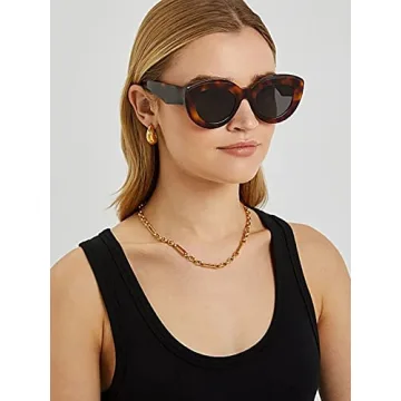 Stylish Oversized Cat Eye Sunglasses for Women - UV Protection