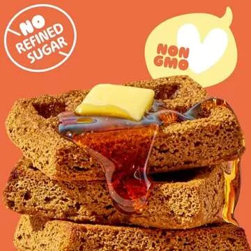 Evergreen Zucchini and Carrot Cake Waffles, 100% Whole Grain, 1 Full Combined Serving of Fruits & Veggies, Supports Gut Health, Dairy-Free, No Preservatives, 9 Frozen Waffles per Bag