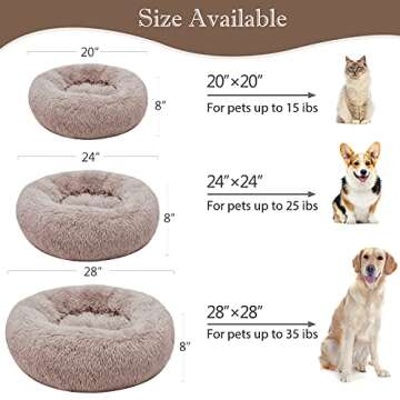 WAYIMPRESS Calming Dog Bed for Small Pets, Fluffy Cozy