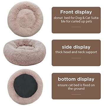 WAYIMPRESS Calming Dog Bed for Small Pets, Fluffy Cozy