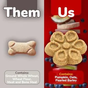 Fruitables Biggies Dog Biscuits – Crunchy Dog Biscuits Made with Pumpkin – Healthy Dog Treats Packed with Real Fruit Flavor – Free of Wheat, Corn and Soy – Crispy Bacon & Apple – 16 oz