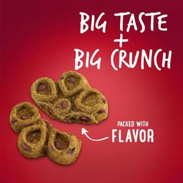 Fruitables Biggies Dog Biscuits – Crunchy Dog Biscuits Made with Pumpkin – Healthy Dog Treats Packed with Real Fruit Flavor – Free of Wheat, Corn and Soy – Crispy Bacon & Apple – 16 oz