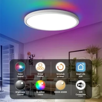 TALOYA 12 Inch Smart LED Ceiling Light with RGB