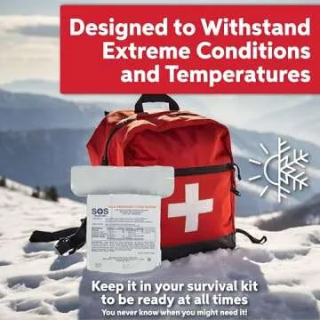 S.O.S. Rations Emergency 3600 Calorie Food Bar - 3 Day / 72 Hour Package with 5 Year Shelf Life- 5 Packs