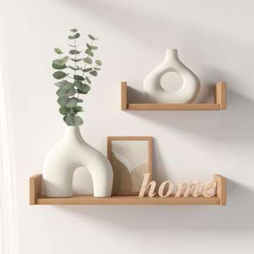 Zormon White Ceramic Vase Set of 2, Pampas Grass Vases for Home Decor, Round Matte Boho Vases for Flowers, Nordic Minimalism Style vase for Living Room Bedroom Shelf Decor