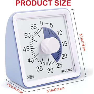 Secura Visual Timer for Kids and Adults Time Management