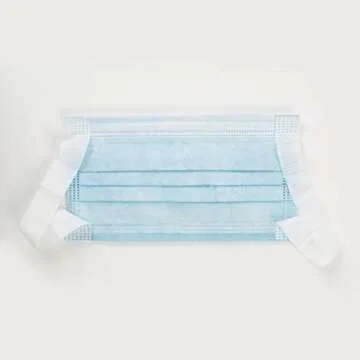 Single Use Disposable Face Masks, Comfort Earloop, Blue, Pack of 50