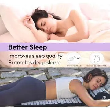 Acupressure Mat & Pillow Set - Acupressure Therapy for Back and Neck Pain Relief, Sciatica, and Pressure Point Aches Ideal Acupuncture Mat for Sleeping Aid & Recovery