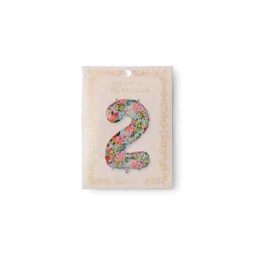 RIFLE PAPER CO. Garden Party Full Color Mylar Numbered Balloon (40" L, Decoration for Events, Celebr...