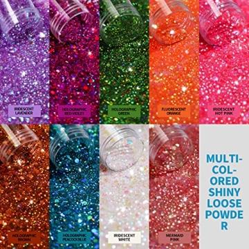 LEOBRO Glitter Set – 18 Color Chunky Glitter for Crafts
