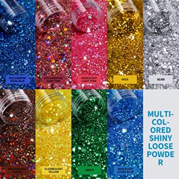 LEOBRO Glitter Set – 18 Color Chunky Glitter for Crafts